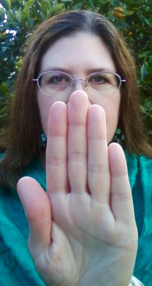 stop telling mourners you know how they feel, grief, teal scarf, hand stop, orange tree, TealAshes.com