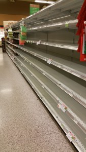 24-hours before Matthew's arrival, Central Florida grocery staples disappear (photo by Teresa TL Bruce, TealAshes.com)
