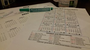 Turning calendar pages can refresh old grief (photo by Teresa TL Bruce, TealAshes.com).