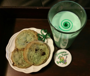Green milk and other green-dyed foods were a staple of our St. Patrick's Days.